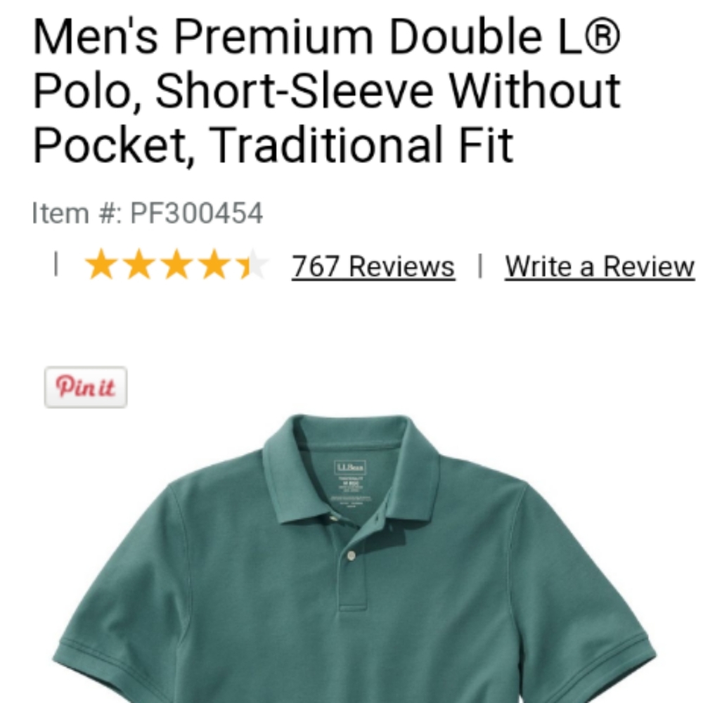 Men's Xtra large premium double L polo w/o pocket